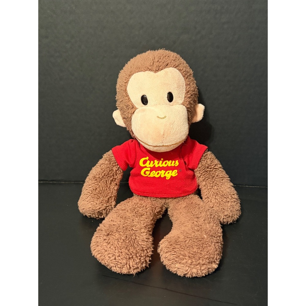 GUND Curious George Stuffed Animal Brown Monkey Red Shirt 12" Universal Plush